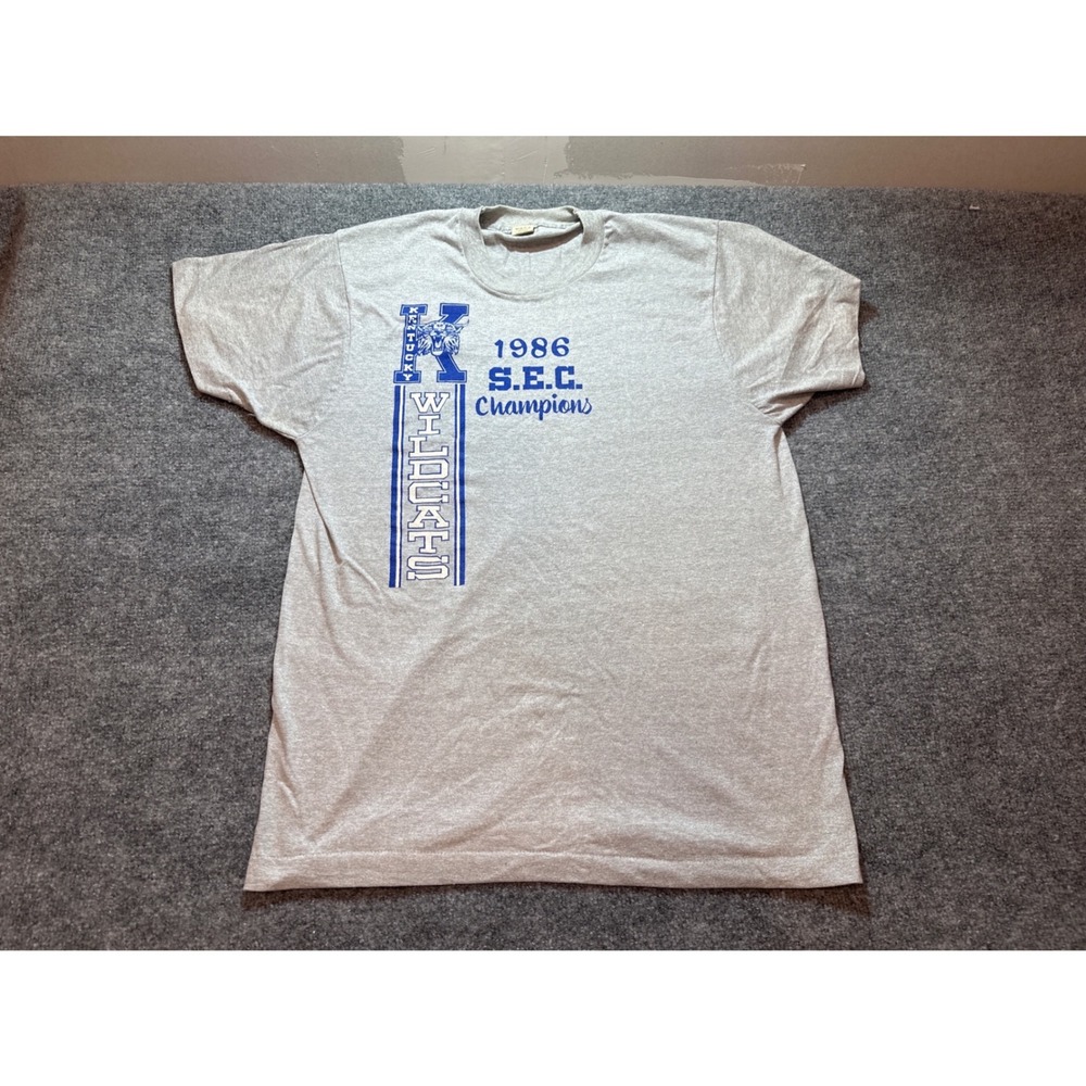 Vintage 1986 Kentucky Wildcats SEC Champions Single Stitch Made USA Tee